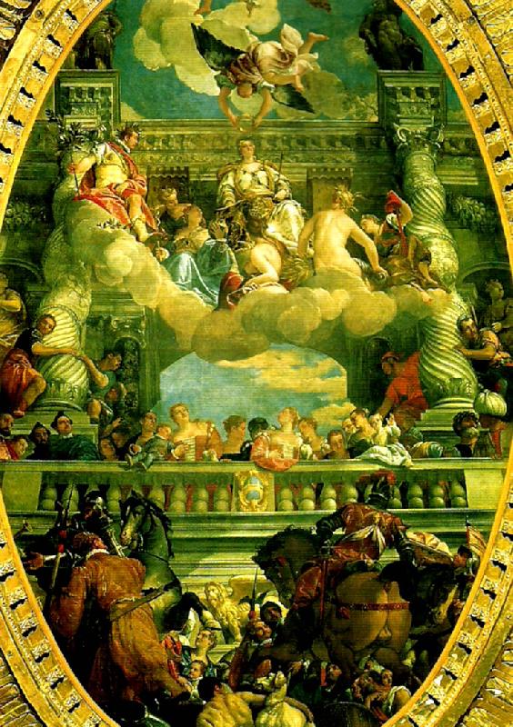 Paolo  Veronese venice triumphant oil painting picture